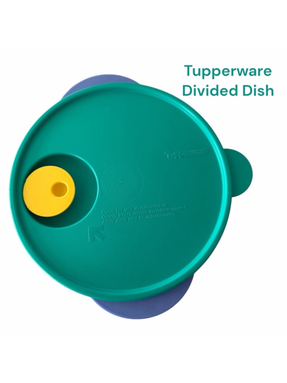 Tupperware CrystalWave Divided Microwave Dish 3859A-4
